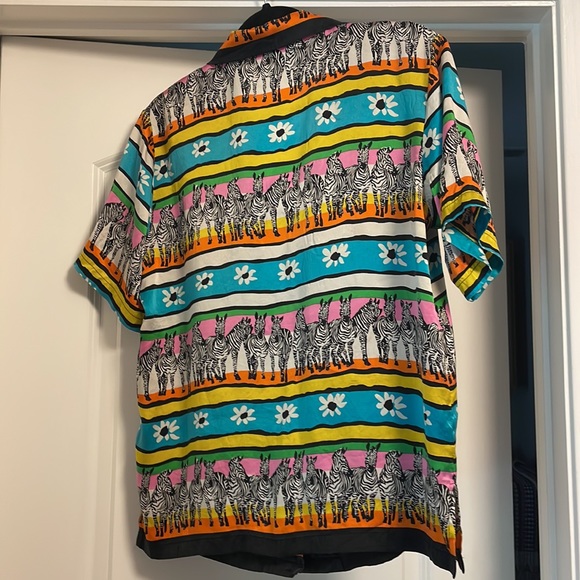 Vintage Corey B New York 100% Silk Zebra Print Blouse - Picture 4 of 4